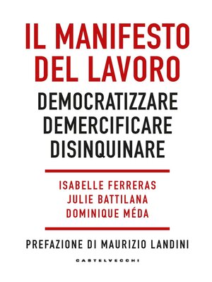 cover image of Il Manifesto del lavoro